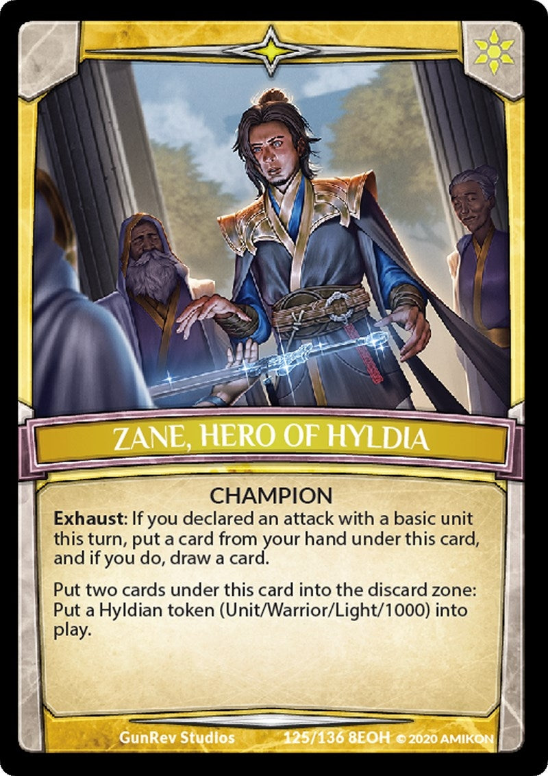 Image for Zane, Hero of Hyldia (Echoes of Hokken) (125/136 8EOH) - Argent Saga TCG