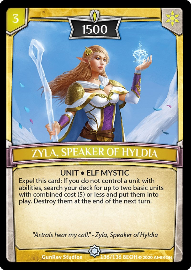Image for Zyla, Speaker of Hyldia (Echoes of Hokken) (136/136 8EOH) - Argent Saga TCG
