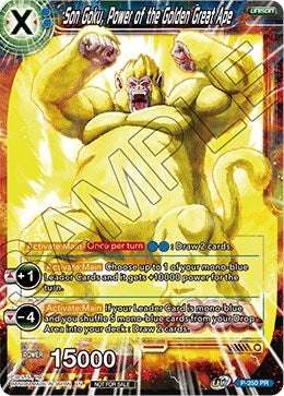 Image for Son Goku, Power of the Golden Great Ape (Promotion Cards) (P-250) - Dragon Ball Super: Masters