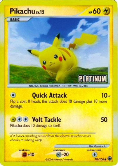 Image for Pikachu - 70/100 [Platinum] (Burger King Promos) (070/100) - Pokemon