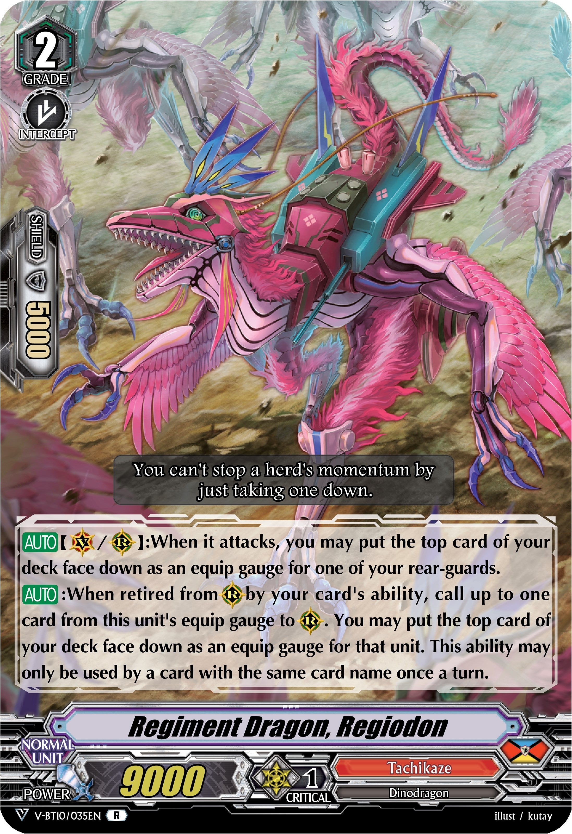 Image for Regiment Dragon, Regiodon (V-BT10: Phantom Dragon Aeon) (V-BT10/035EN) - Cardfight Vanguard