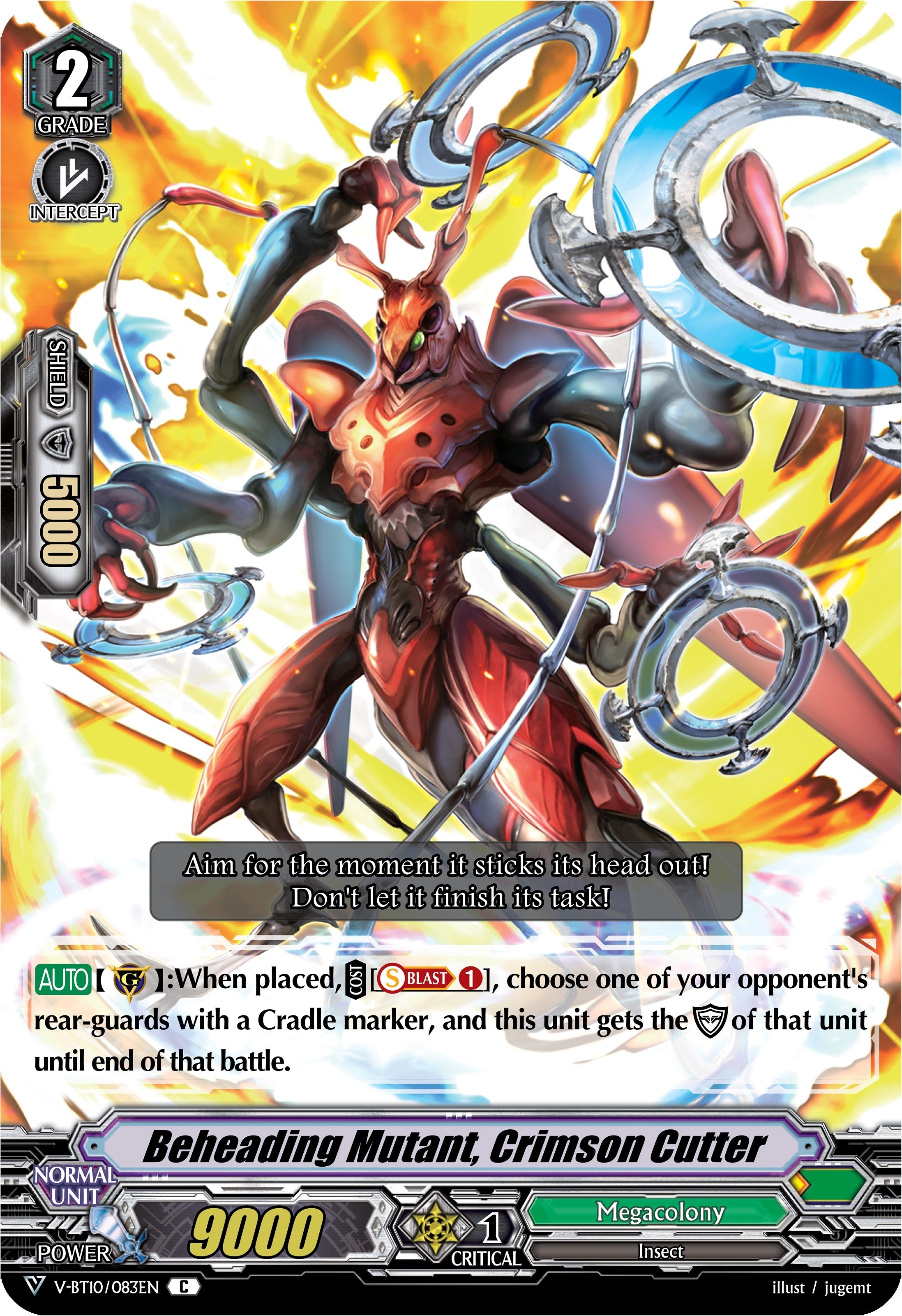 Image for Beheading Mutant, Crimson Cutter (V-BT10: Phantom Dragon Aeon) (V-BT10/083EN) - Cardfight Vanguard