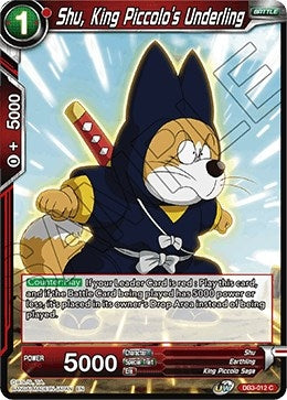 Image for Shu, King Piccolo's Underling (Draft Box 06 - Giant Force) (DB3-012) - Dragon Ball Super: Masters