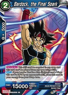 Image for Bardock, the Final Spark (Draft Box 06 - Giant Force) (DB3-028) - Dragon Ball Super: Masters