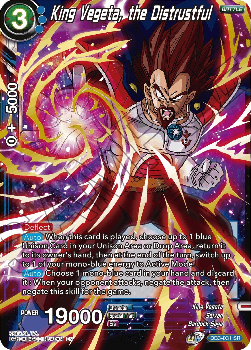 Image for King Vegeta, the Distrustful (Draft Box 06 - Giant Force) (DB3-031) - Dragon Ball Super: Masters