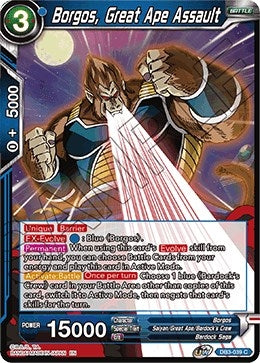 Image for Borgos, Great Ape Assault (Draft Box 06 - Giant Force) (DB3-039) - Dragon Ball Super: Masters