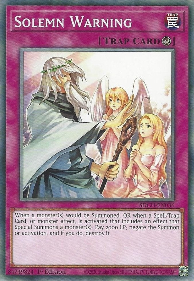 Image for Solemn Warning (Structure Deck: Spirit Charmers) (SDCH-EN036) - YuGiOh