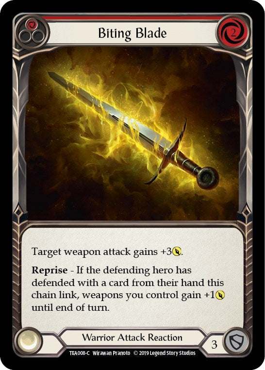 Image for Biting Blade (Red) (Hero Deck: Dorinthea) (TEA008) - Flesh and Blood TCG