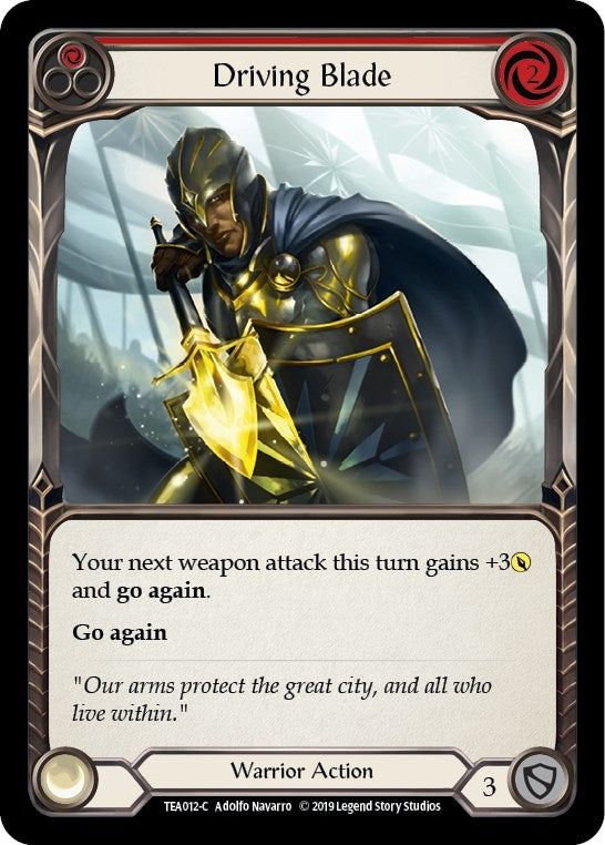 Image for Driving Blade (Red) (Hero Deck: Dorinthea) (TEA012) - Flesh and Blood TCG