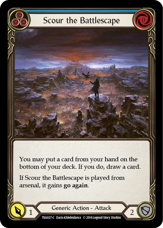 Image for Scour the Battlescape (Blue) (Hero Deck: Dorinthea) (TEA027) - Flesh and Blood TCG