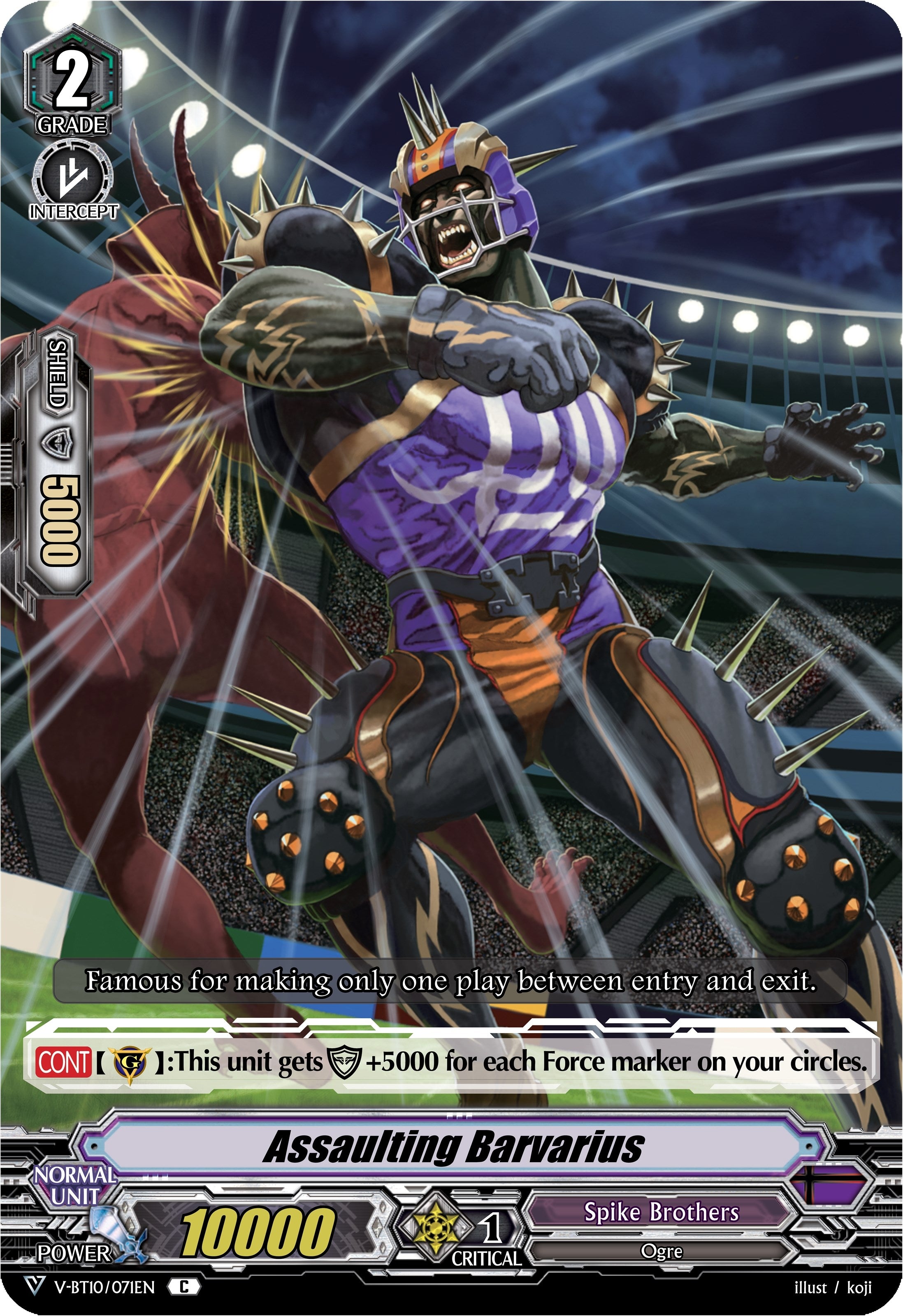 Image for Assaulting Barvarius (V-BT10: Phantom Dragon Aeon) (V-BT10/071EN) - Cardfight Vanguard