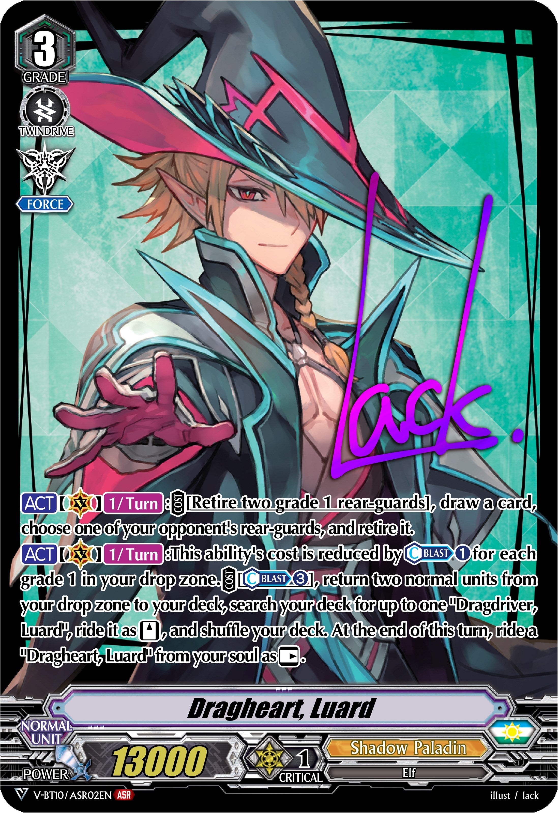 Image for Dragheart, Luard (ASR) (V-BT10: Phantom Dragon Aeon) (V-BT10/ASR02EN) - Cardfight Vanguard