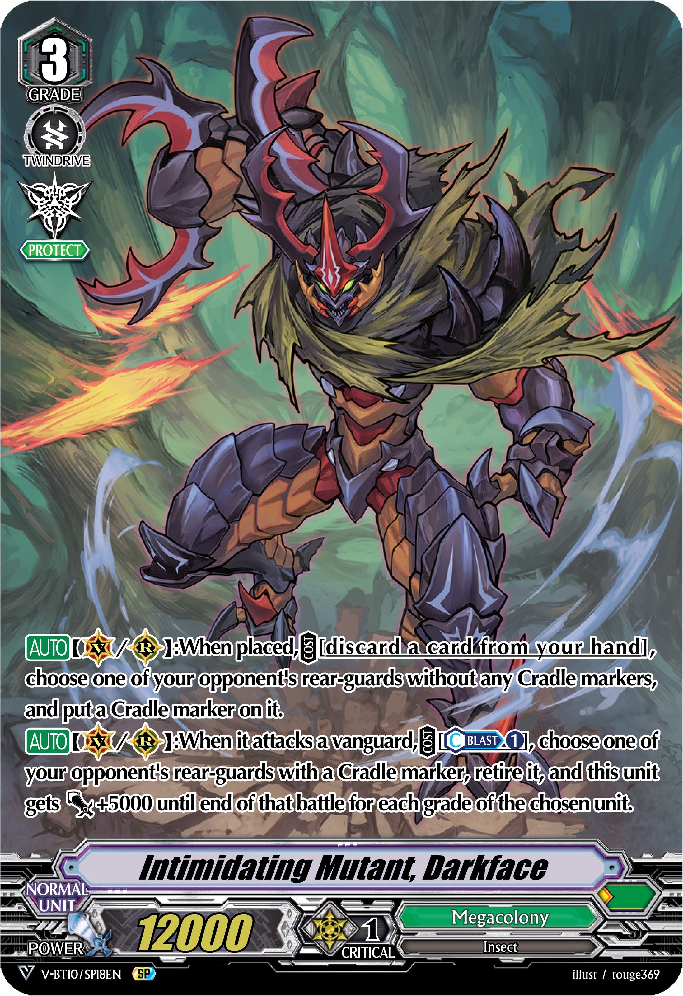 Image for Intimidating Mutant, Darkface (SP) (V-BT10: Phantom Dragon Aeon) (V-BT10/SP18EN) - Cardfight Vanguard
