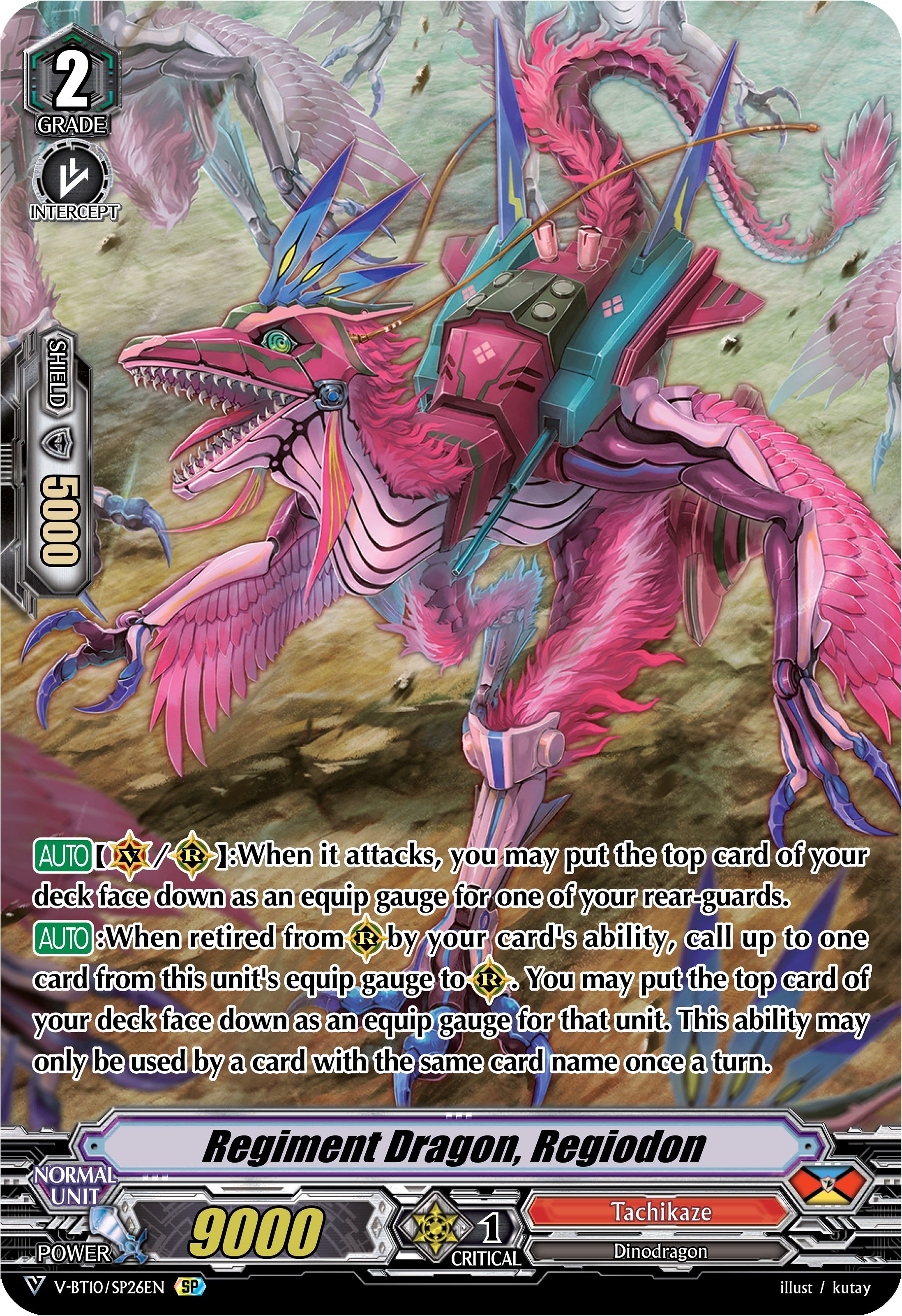 Image for Regiment Dragon, Regiodon (SP) (V-BT10: Phantom Dragon Aeon) (V-BT10/SP26EN) - Cardfight Vanguard