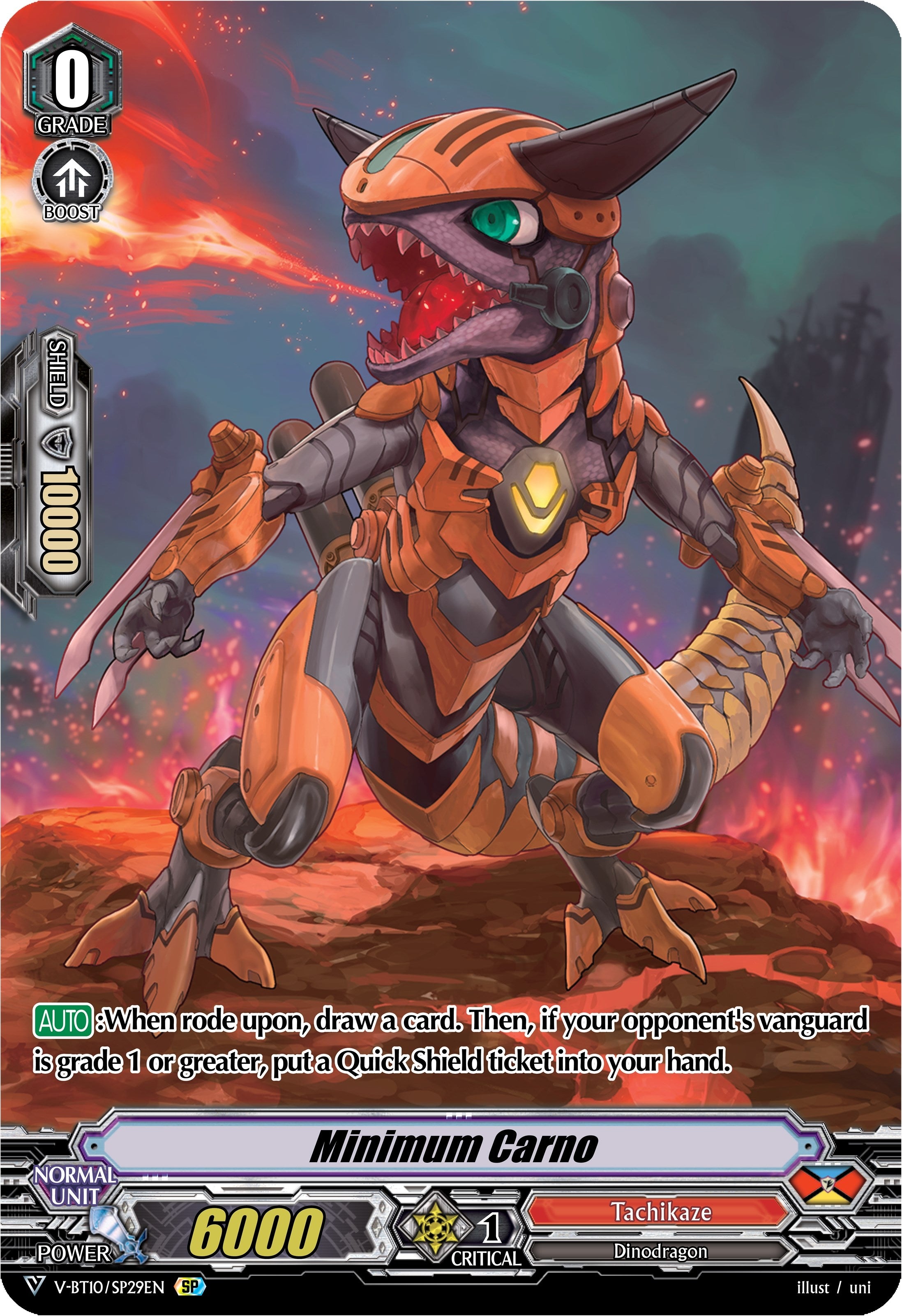 Image for Minimum Carno (SP) (V-BT10: Phantom Dragon Aeon) (V-BT10/SP29EN) - Cardfight Vanguard