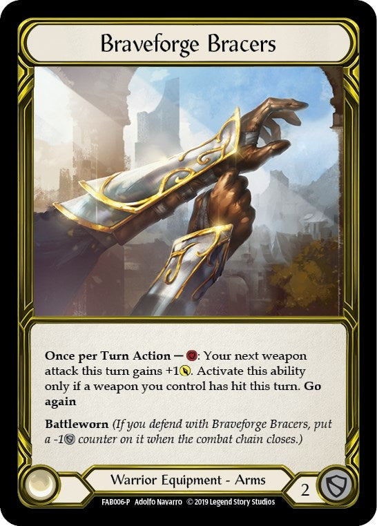 Image for Braveforge Bracers (Golden) - FAB006 (Flesh and Blood: Promo Cards) (FAB006) - Flesh and Blood TCG