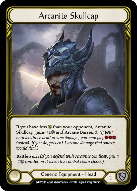 Image for Arcanite Skullcap (Golden) - FAB007 (Flesh and Blood: Promo Cards) (FAB007) - Flesh and Blood TCG