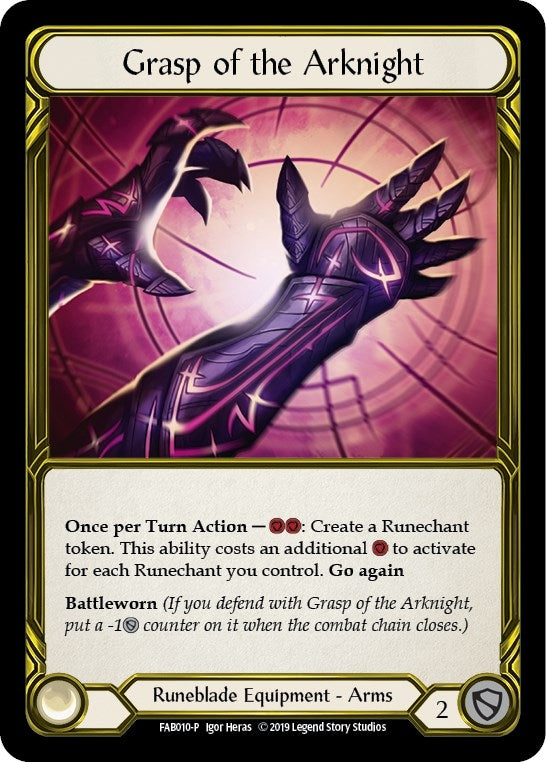 Image for Grasp of the Arknight (Golden) - FAB010 (Flesh and Blood: Promo Cards) (FAB010) - Flesh and Blood TCG