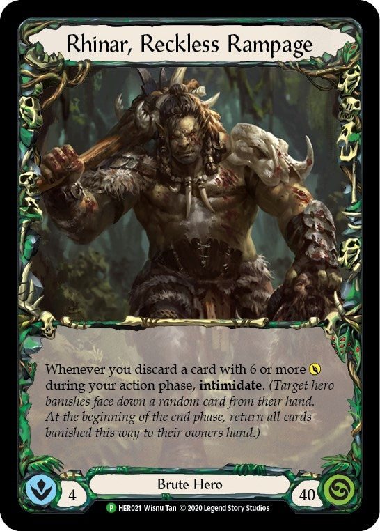 Image for Rhinar, Reckless Rampage (Rainbow) - HER021 (Flesh and Blood: Promo Cards) (HER021) - Flesh and Blood TCG