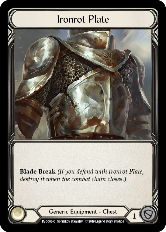 Image for Ironrot Plate (Hero Deck: Bravo) (BVO005) - Flesh and Blood TCG
