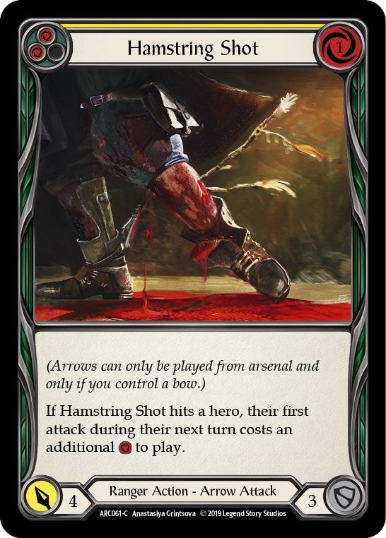 Image for Hamstring Shot (Yellow) (Arcane Rising) (ARC061) - Flesh and Blood TCG