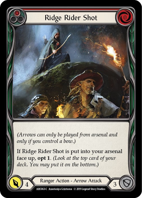 Image for Ridge Rider Shot (Red) (Arcane Rising) (ARC063) - Flesh and Blood TCG