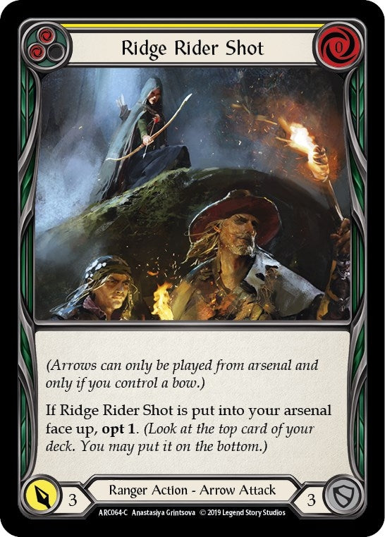 Image for Ridge Rider Shot (Yellow) (Arcane Rising) (ARC064) - Flesh and Blood TCG