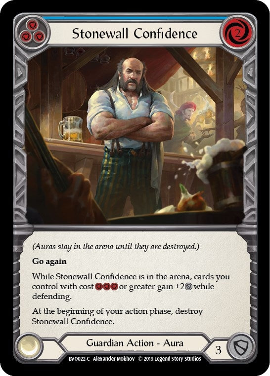 Image for Stonewall Confidence (Blue) (Hero Deck: Bravo) (BVO022) - Flesh and Blood TCG
