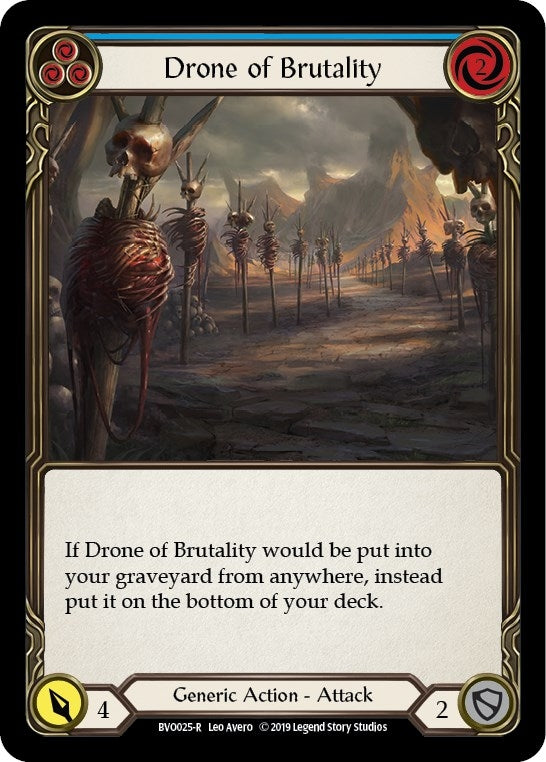 Image for Drone of Brutality (Blue) (Hero Deck: Bravo) (BVO025) - Flesh and Blood TCG