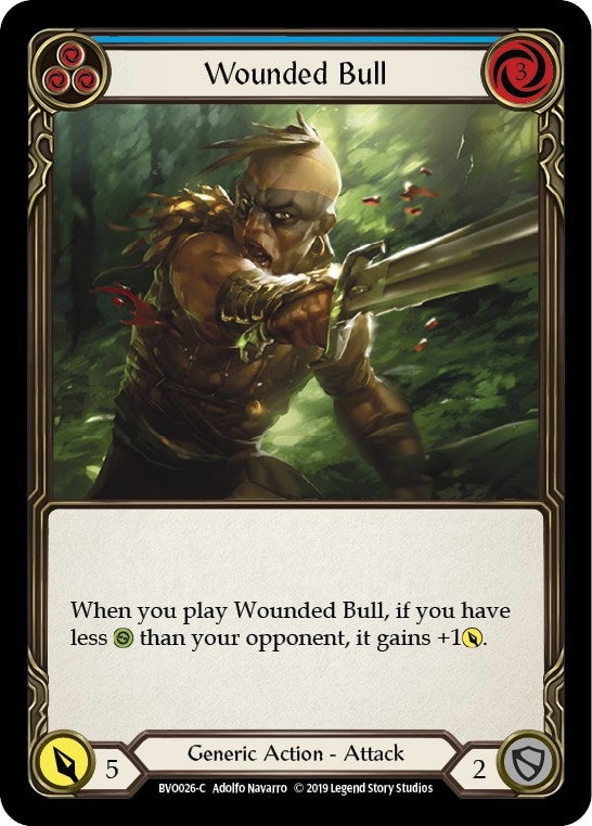 Image for Wounded Bull (Blue) (Hero Deck: Bravo) (BVO026) - Flesh and Blood TCG