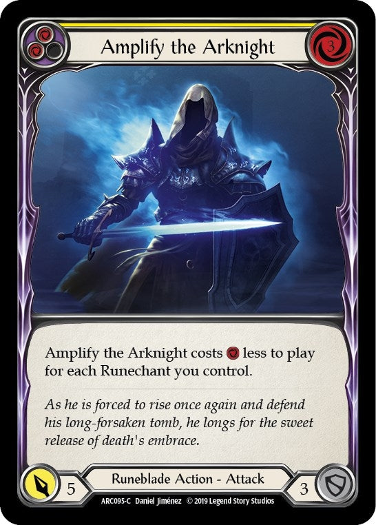 Image for Amplify the Arknight (Yellow) (Arcane Rising) (ARC095) - Flesh and Blood TCG