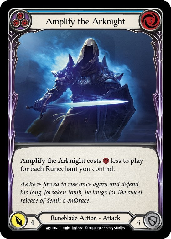 Image for Amplify the Arknight (Blue) (Arcane Rising) (ARC096) - Flesh and Blood TCG