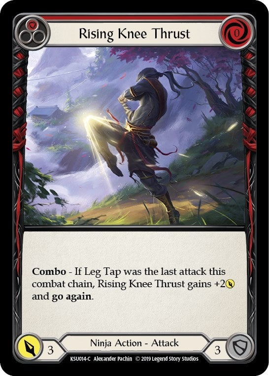 Image for Rising Knee Thrust (Red) (Hero Deck: Katsu) (KSU014) - Flesh and Blood TCG