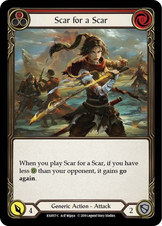 Image for Scar for a Scar (Red) (Hero Deck: Katsu) (KSU017) - Flesh and Blood TCG