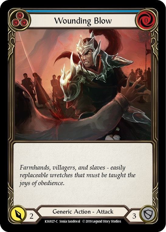 Image for Wounding Blow (Blue) (Hero Deck: Katsu) (KSU027) - Flesh and Blood TCG