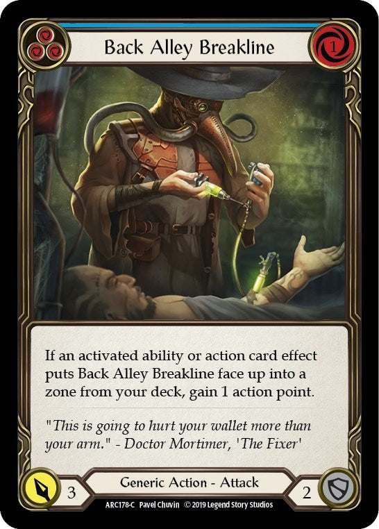 Image for Back Alley Breakline (Blue) (Arcane Rising) (ARC178) - Flesh and Blood TCG