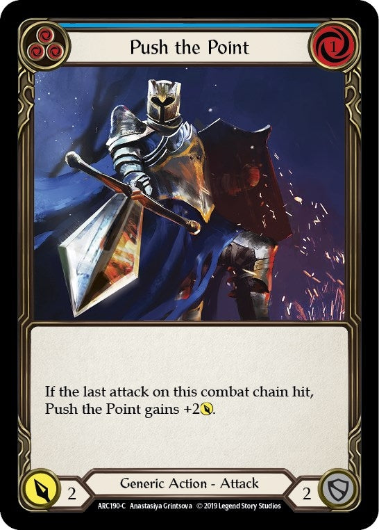 Image for Push the Point (Blue) (Arcane Rising) (ARC190) - Flesh and Blood TCG