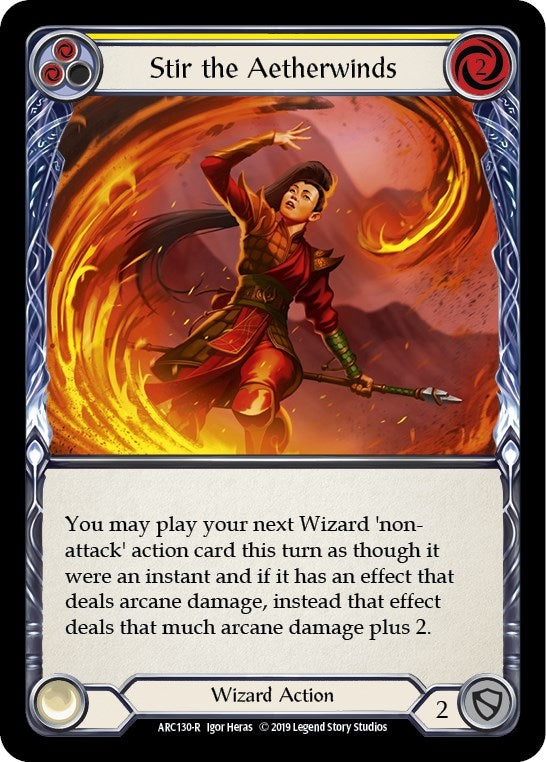 Image for Stir the Aetherwinds (Yellow) (Arcane Rising) (ARC130) - Flesh and Blood TCG