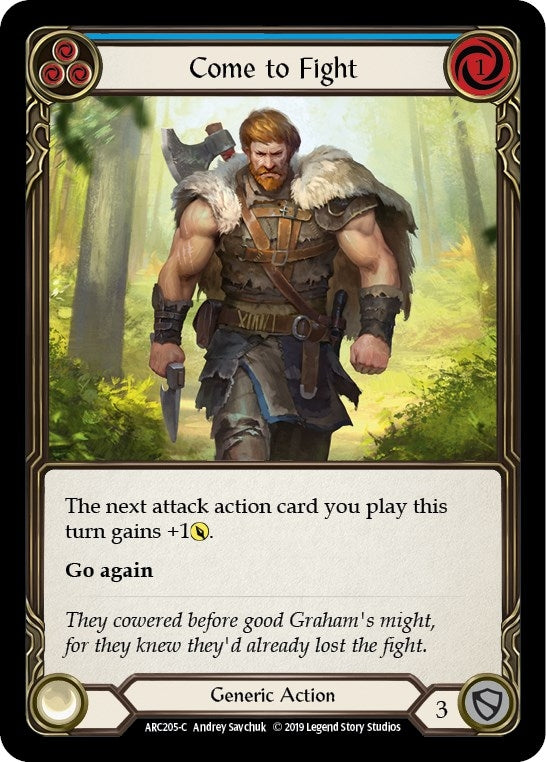 Image for Come to Fight (Blue) (Arcane Rising) (ARC205) - Flesh and Blood TCG