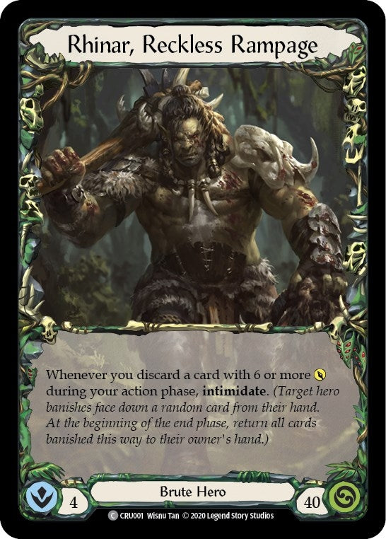 Image for Rhinar, Reckless Rampage (Crucible of War) (CRU001) - Flesh and Blood TCG