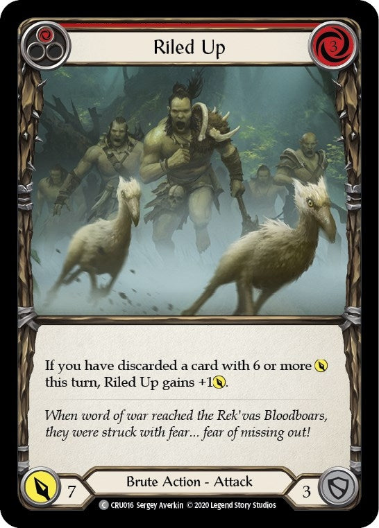 Image for Riled Up (Red) (Crucible of War) (CRU016) - Flesh and Blood TCG