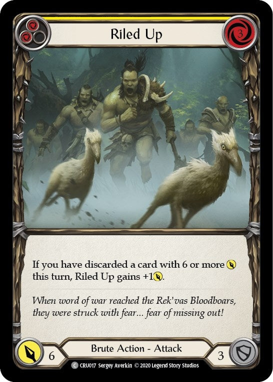 Image for Riled Up (Yellow) (Crucible of War) (CRU017) - Flesh and Blood TCG