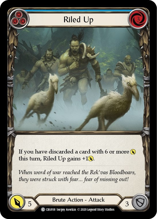 Image for Riled Up (Blue) (Crucible of War) (CRU018) - Flesh and Blood TCG