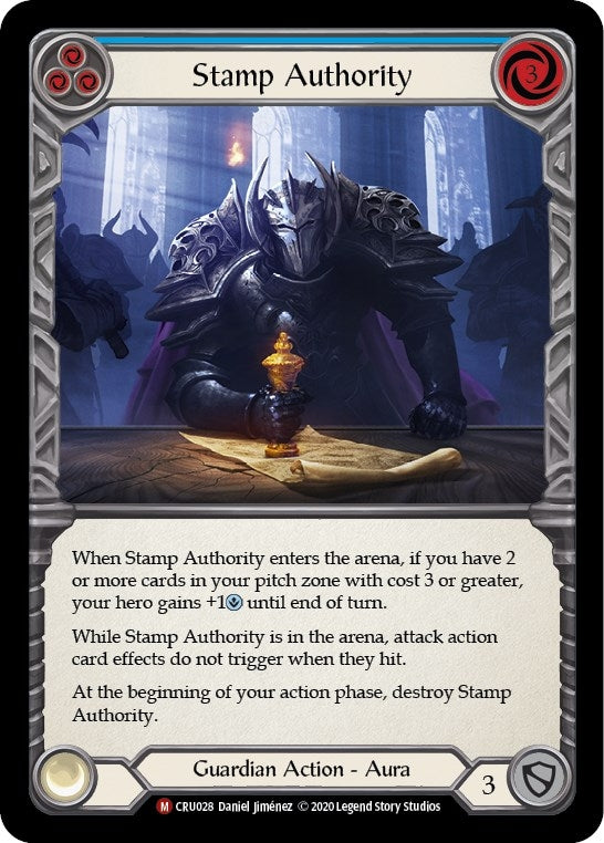 Image for Stamp Authority (Crucible of War) (CRU028) - Flesh and Blood TCG