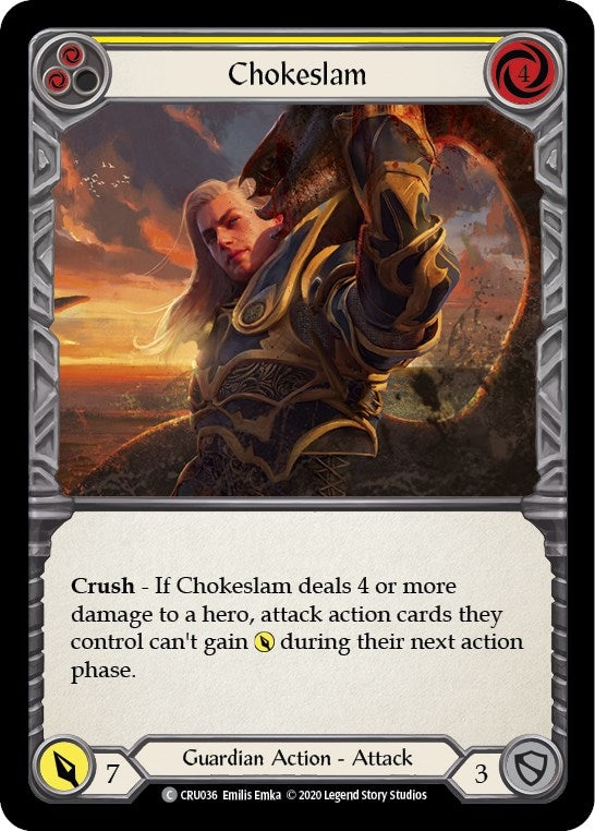 Image for Chokeslam (Yellow) (Crucible of War) (CRU036) - Flesh and Blood TCG