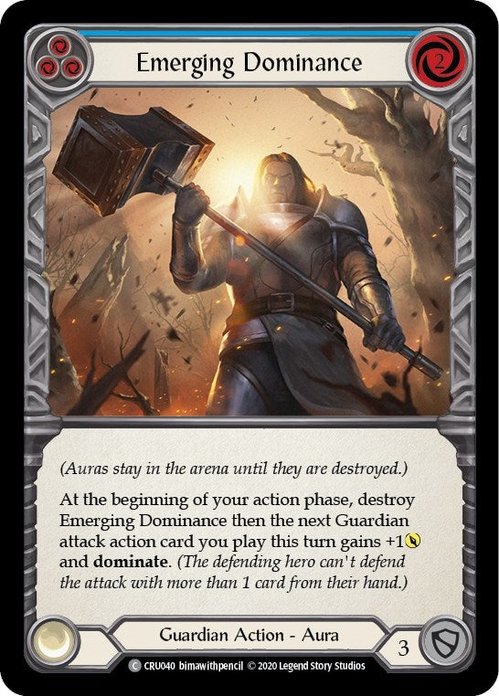 Image for Emerging Dominance (Blue) (Crucible of War) (CRU040) - Flesh and Blood TCG