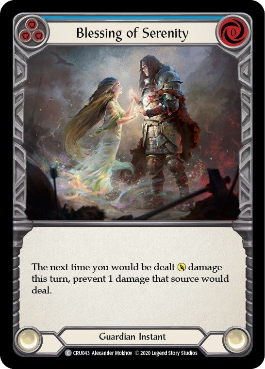 Image for Blessing of Serenity (Blue) (Crucible of War) (CRU043) - Flesh and Blood TCG
