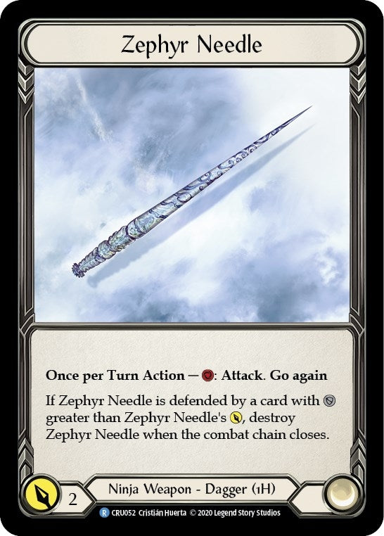 Image for Zephyr Needle (Reverse) (Crucible of War) (CRU052) - Flesh and Blood TCG