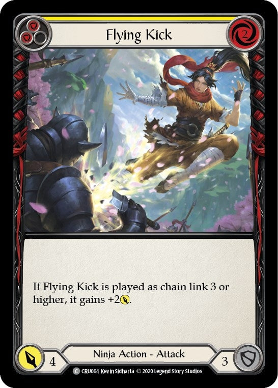 Image for Flying Kick (Yellow) (Crucible of War) (CRU064) - Flesh and Blood TCG