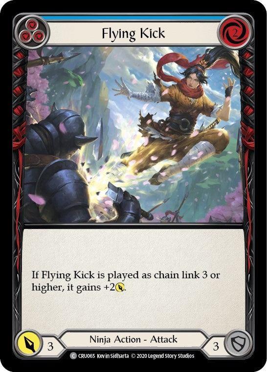 Image for Flying Kick (Blue) (Crucible of War) (CRU065) - Flesh and Blood TCG